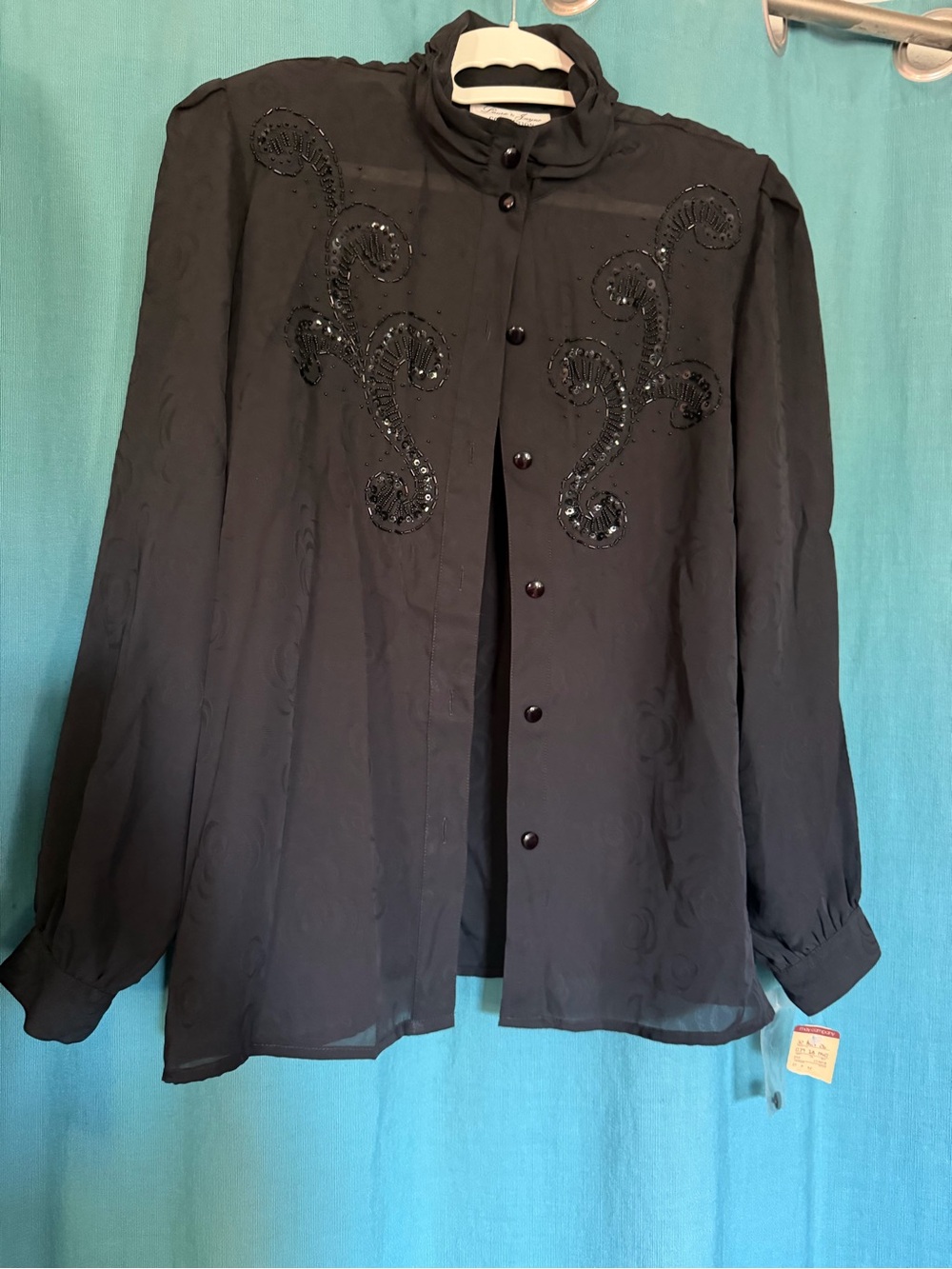 Vtg Laura and Jane Collection vampire goth button down. dark academia
